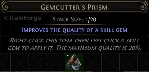 gemcutter's prism poe 2